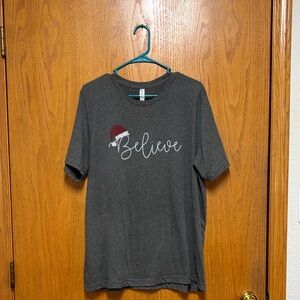 Bella Canvas Gray 'Believe' Short Sleeve Tee